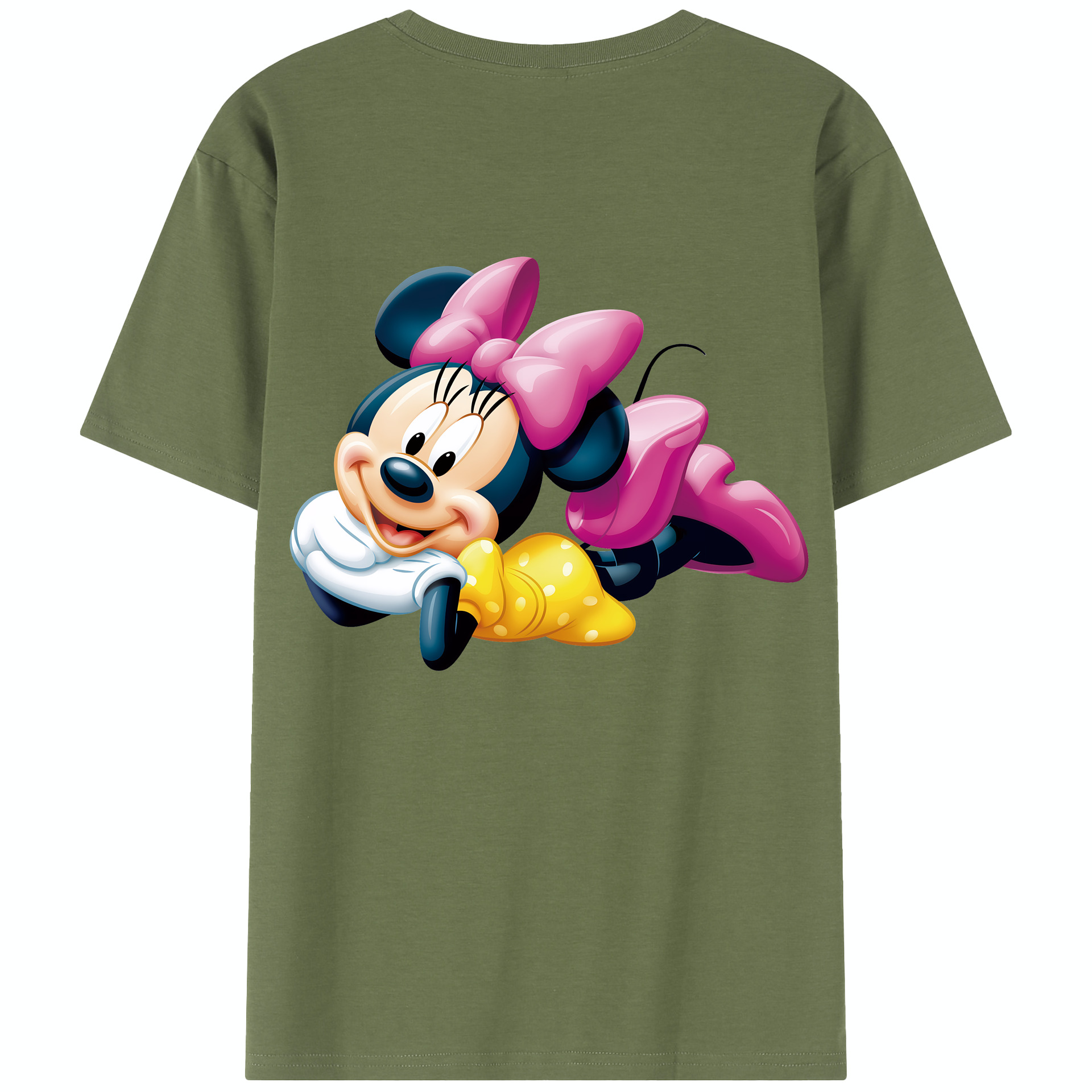 （画像用） ミッキーマウス Mickey Mouse 綿100％半袖Tシャツ（背面プリント）